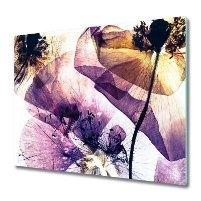 Deska kuchenna Fioletowe kwiaty maku