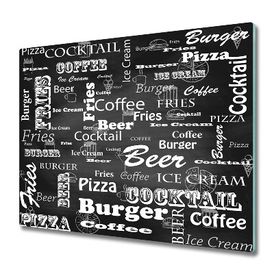Deska kuchenna Napisy menu