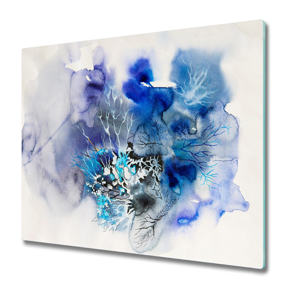 Deska kuchenna Akwarelowe niebieskie plamy