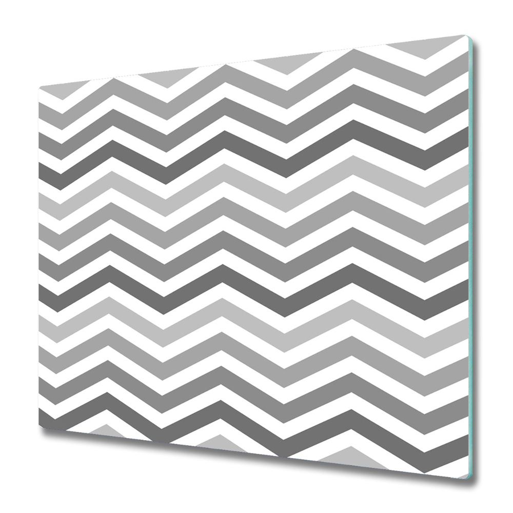 Deska kuchenna Szaro białe zygzaki