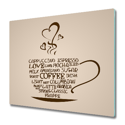 Deska kuchenna Filiżanka kawy Napisy