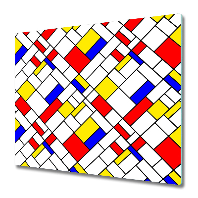 Deska kuchenna Abstrakcja Czerwony żółty granatowy