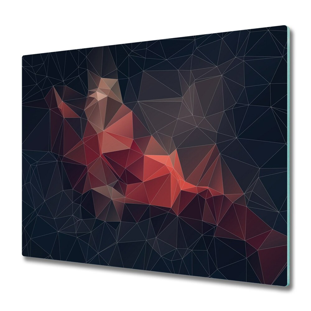 Deska do krojenia Czarno-czerwone geometryczne tło