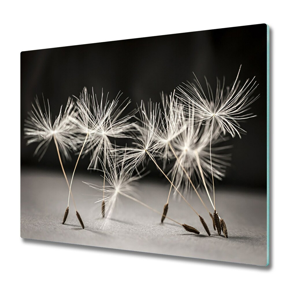 Deska do krojenia Nasiona dmuchawca na czarnym tle