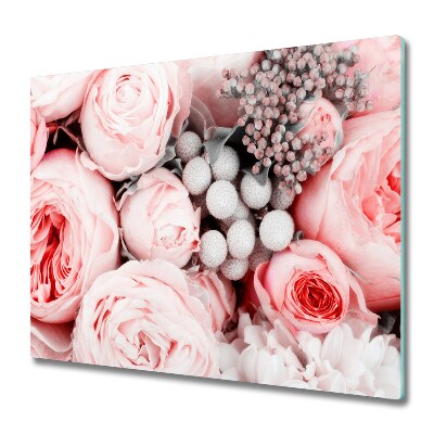 Deska do krojenia Bukiet różowych kwiatów