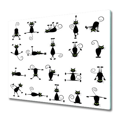 Deska do krojenia Kreskówkowe czarne koty