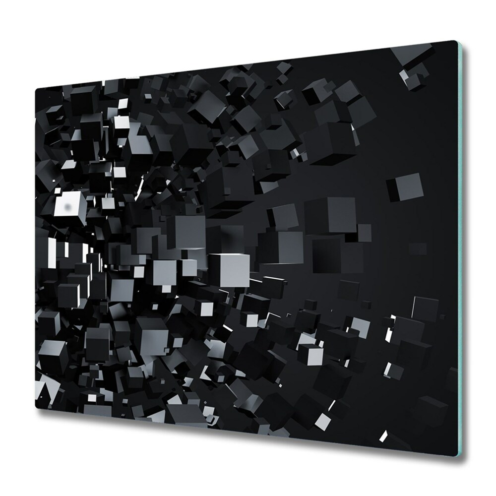 Deska do krojenia Abstrakcja czarne sześciany 3D