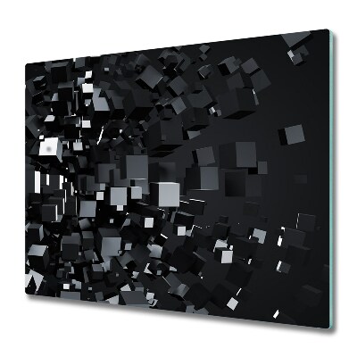 Deska do krojenia Abstrakcja czarne sześciany 3D