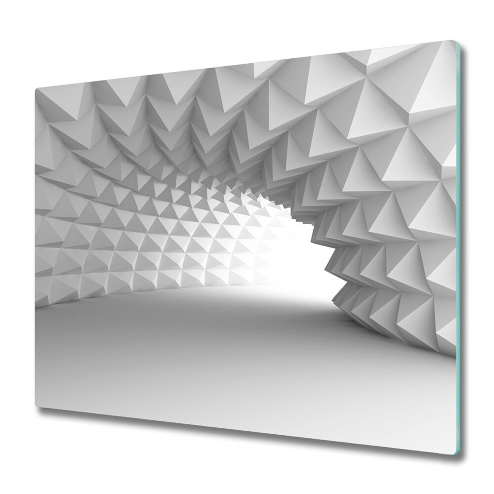 Deska do krojenia Abstrakcja biały tunel trójkąty