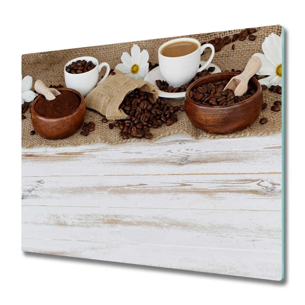 Deska do krojenia Filiżanki kawy i kwiaty