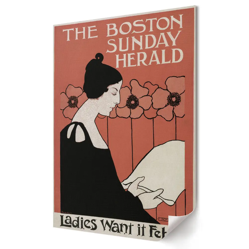 Stylowy plakat na ścianę Stylowa kobieta w Bostonie