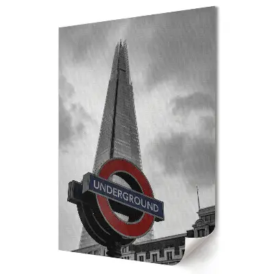 Plakat na materiale polycanvas London's Iconic Skyline and Underground Sign
