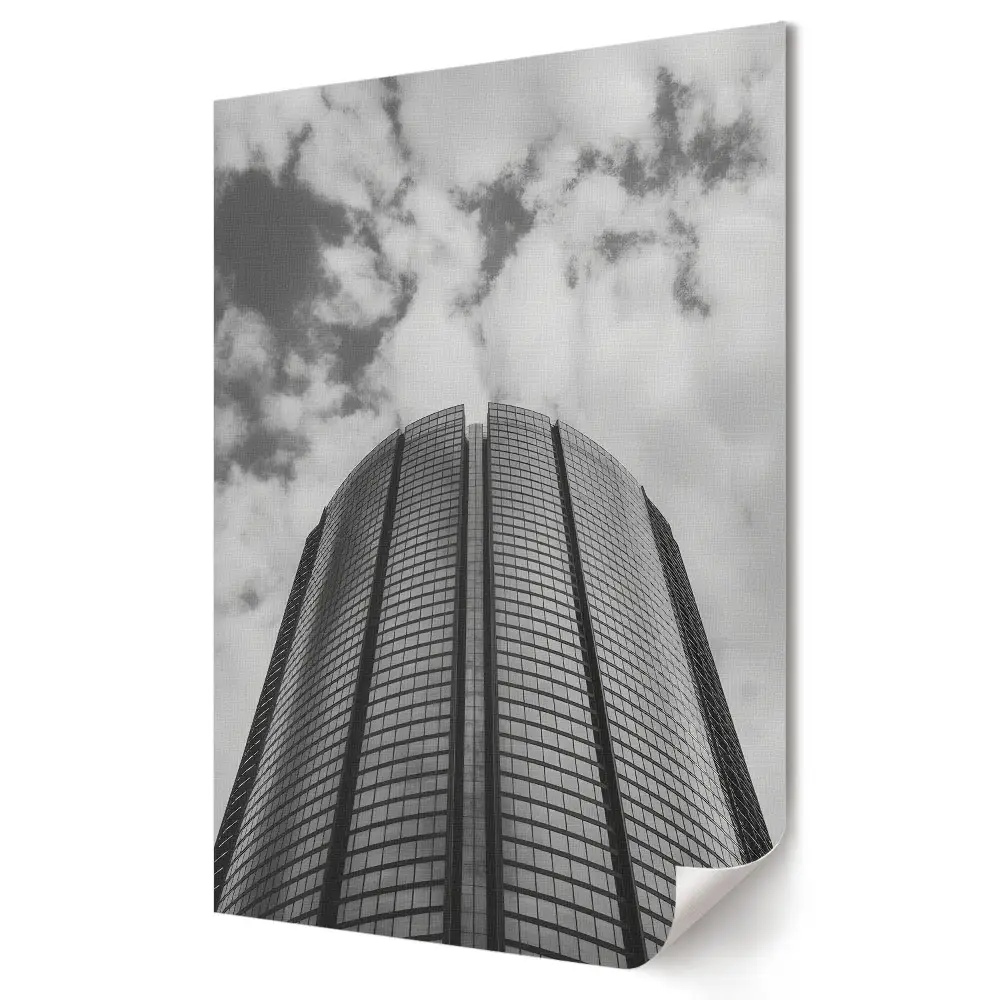 Nowoczesny plakat dekoracyjny Nowoczesna architektura w czerni i bieli