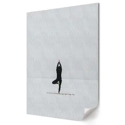 Plakat na materiale polycanvas Spokój w zimowej medytacji