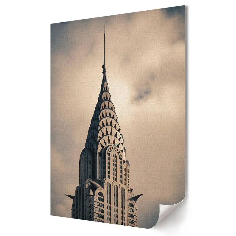 Plakat na materiale polycanvas Ikona Nowego Jorku Chrysler Building