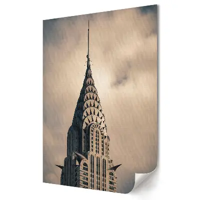 Plakat na materiale polycanvas Ikona Nowego Jorku Chrysler Building