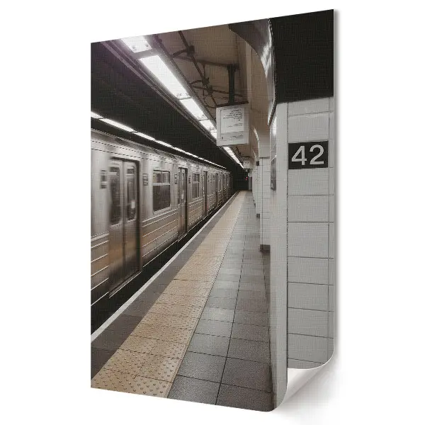 Plakat na materiale polycanvas Urok Stacji Metra w Mieście
