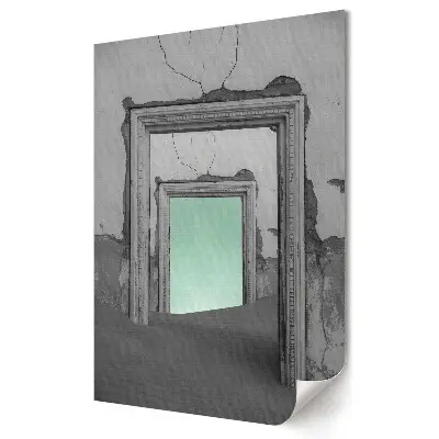 Plakat na materiale polycanvas Zagubione odbicia w pustynnym krajobrazie