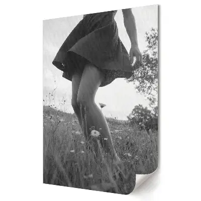 Plakat na materiale polycanvas Elegancja w ruchu na łące