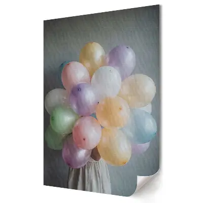 Grafika na płótnie Radość w kolorowych balonach