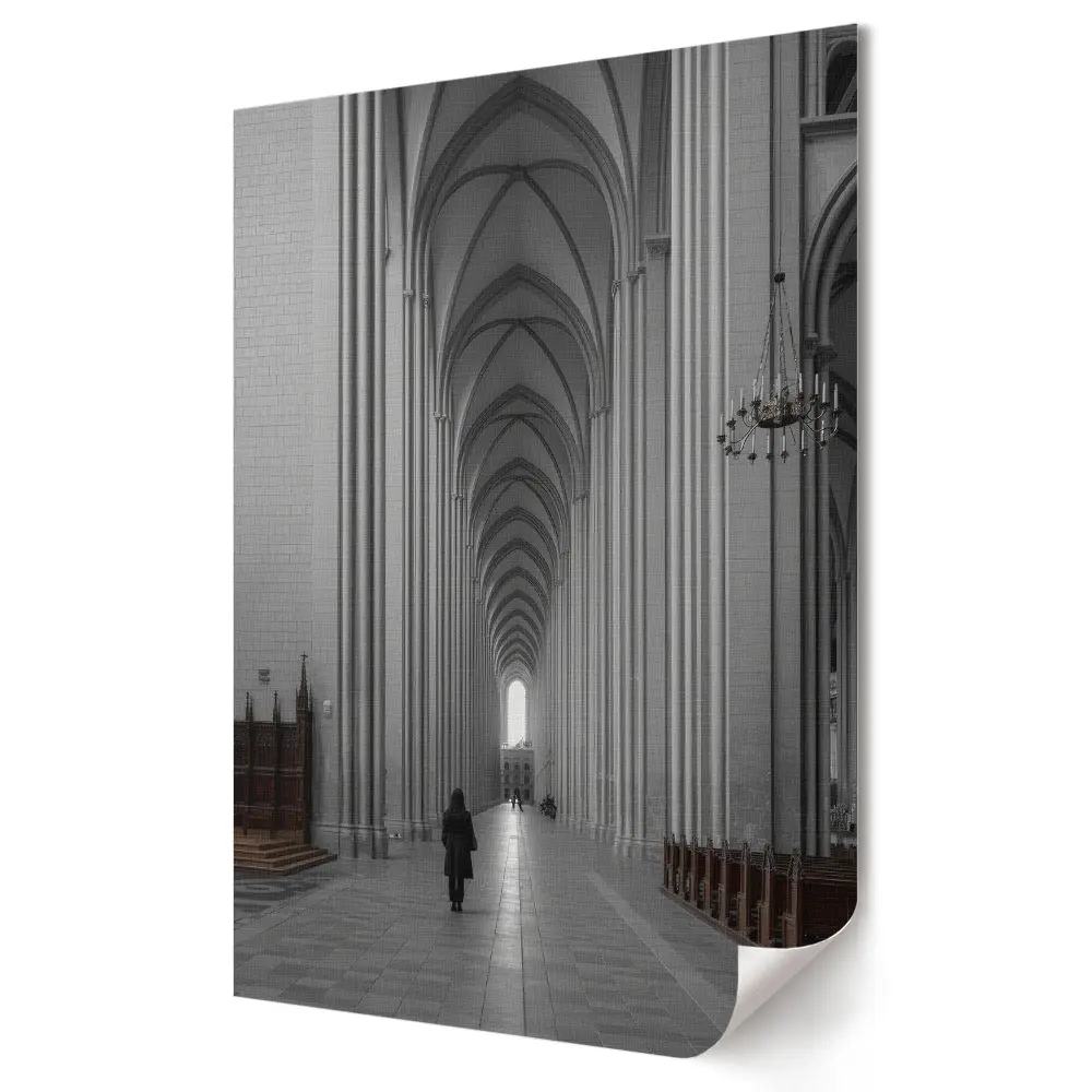 Plakat na materiale polycanvas Spokój w czarno-białej architekturze