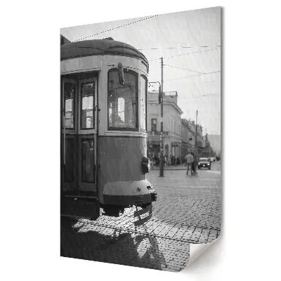 Stylowy plakat na ścianę Zabytkowy tramwaj na Starym Mieście