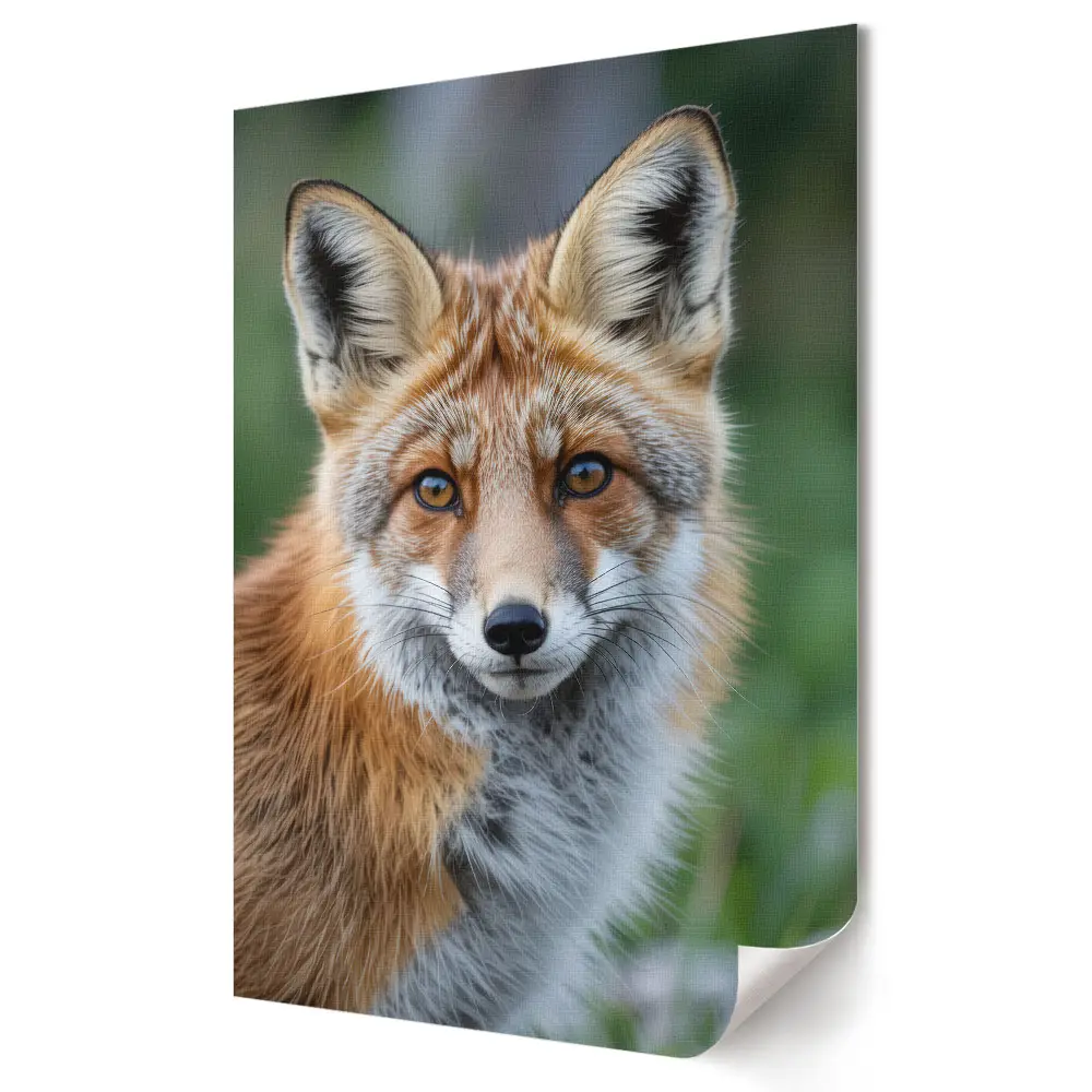 Plakat na materiale polycanvas Urok dzikiej lisicy w naturze