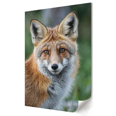 Plakat na materiale polycanvas Urok dzikiej lisicy w naturze
