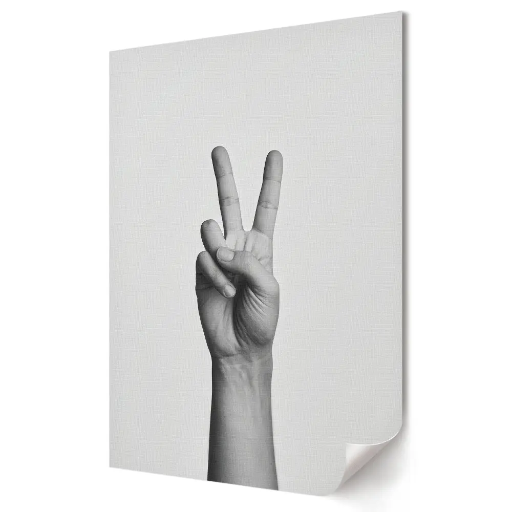 Nowoczesny plakat dekoracyjny Symbol Pokoju Gest Wiktorii