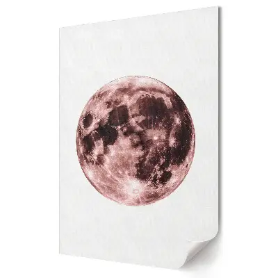 Plakat na materiale polycanvas Różowa Księżycowa Magia Nocy