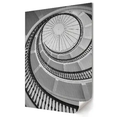 Plakat na materiale polycanvas Elegancka spirala w stylu monochromatycznym
