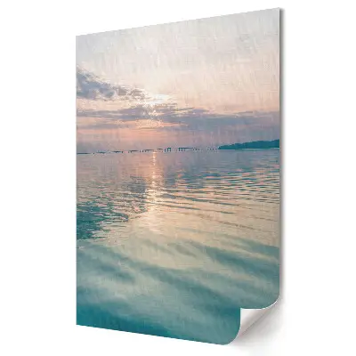 Plakat na materiale polycanvas Spokojny zachód słońca nad wodą