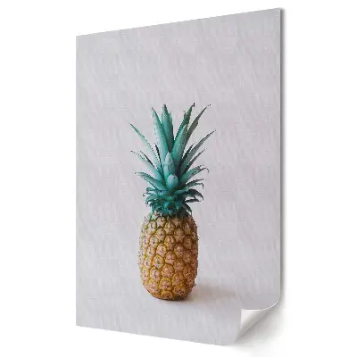 Grafika ścienna na płótnie Kolorowy ananas na minimalistycznym tle