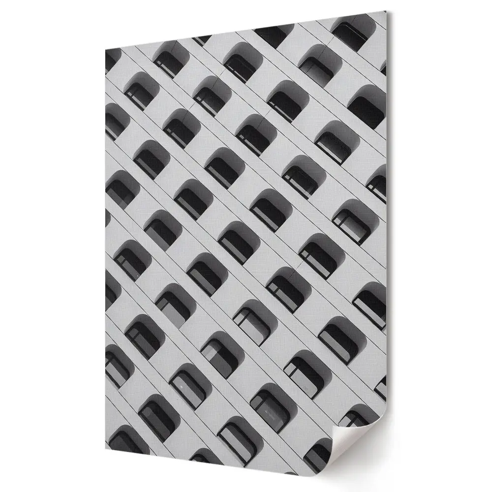 Plakat na materiale polycanvas Geometryczne piękno architektury w monochromie