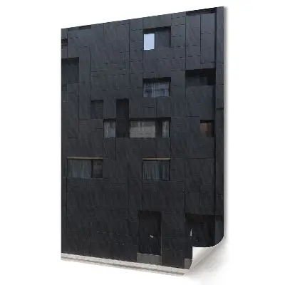 Stylowy plakat na ścianę Nowoczesna architektura w odcieniach czerni