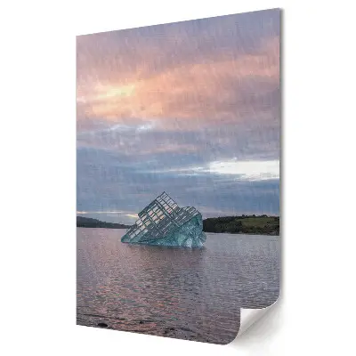 Stylowy plakat na ścianę Zamrożona architektura w naturze