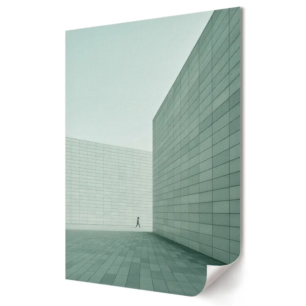 Plakat na materiale polycanvas Samotność w geometrycznej przestrzeni