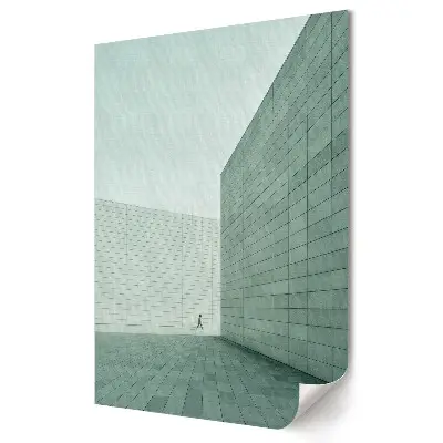 Plakat na materiale polycanvas Samotność w geometrycznej przestrzeni