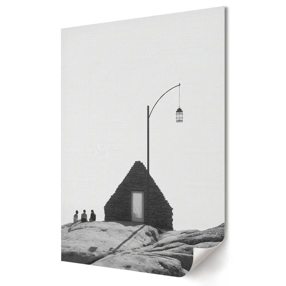 Plakat na materiale polycanvas Spokój nad brzegiem nieznanego