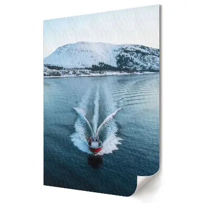 Plakat na materiale polycanvas Spokój wody i górski krajobraz