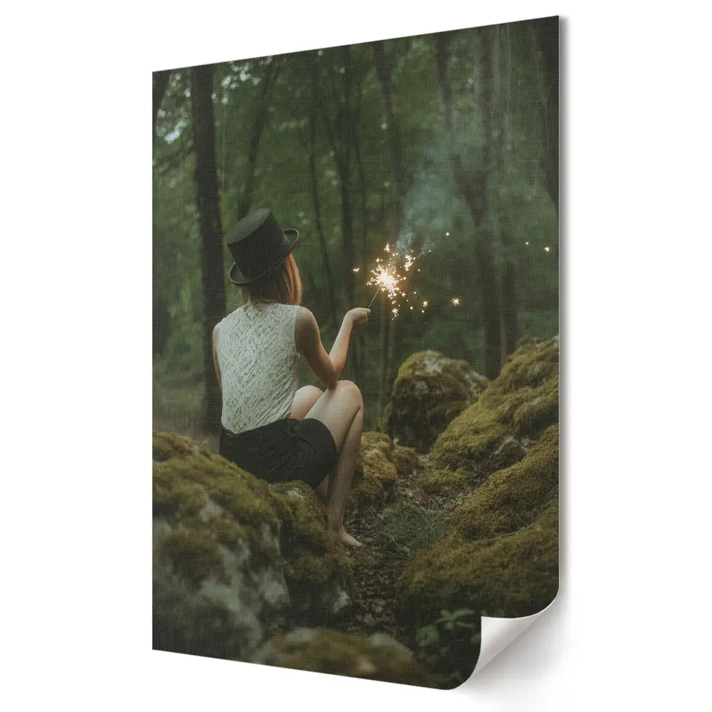Stylowy plakat na ścianę Magia w lesie