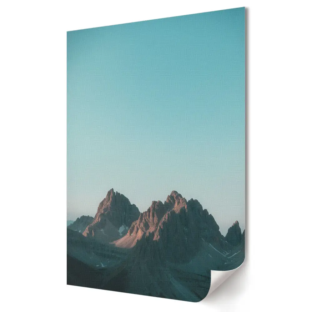 Plakat na materiale polycanvas Spokój gór w porannym blasku