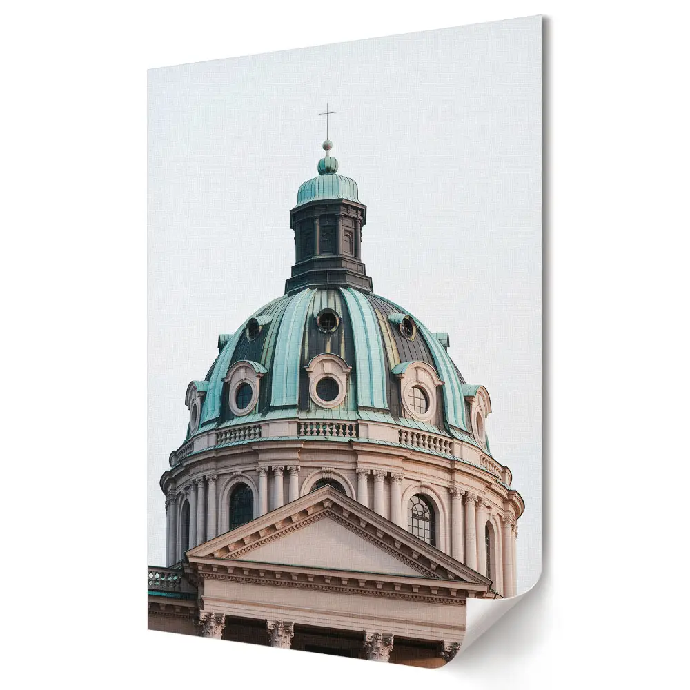 Nowoczesny plakat dekoracyjny Zielona Kopuła Architektura w detalu