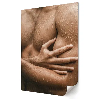 Plakat na materiale polycanvas Intymność w kroplach wody