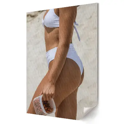 Stylowy plakat na ścianę z motywem letniego looku i przekąską