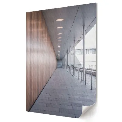 Nowoczesny plakat dekoracyjny przedstawiający minimalistyczny korytarz w nowoczesnej architekturze