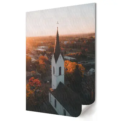 Obraz na płótnie Złote światło nad kościołem