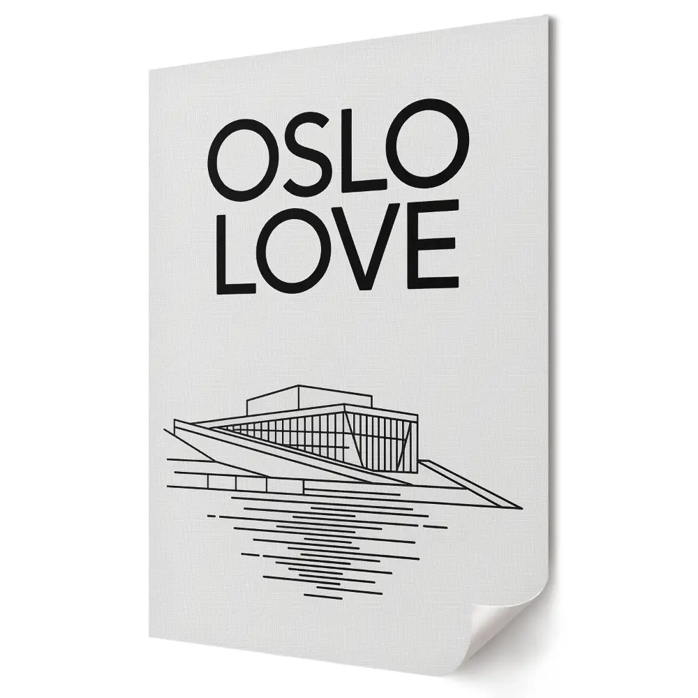 Plakat na materiale polycanvas Oslo Miłość w Nowoczesnej Architekturze