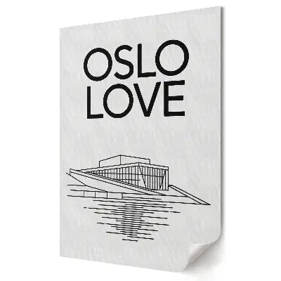 Plakat na materiale polycanvas Oslo Miłość w Nowoczesnej Architekturze