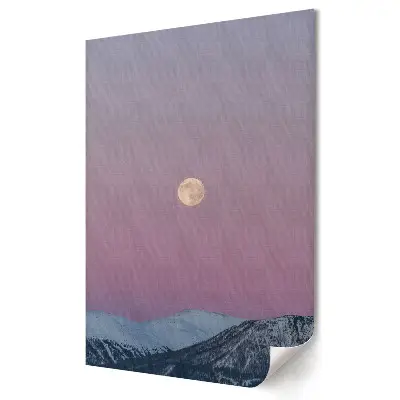 Obraz na płótnie Magiczny Księżyc nad górskim krajobrazem